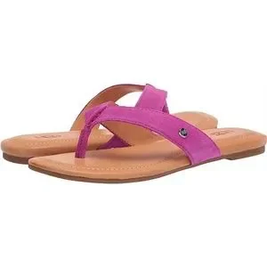 UGG | Shoes | Ugg Tuolumne Pink Suede Leather Flipflop